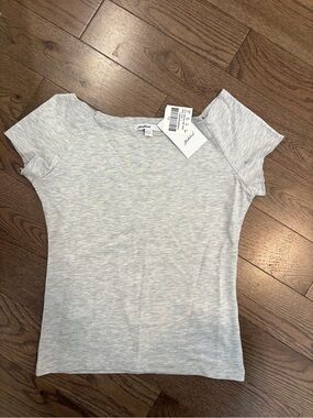 Splendid Light Heather Gray Short Sleeve Tee